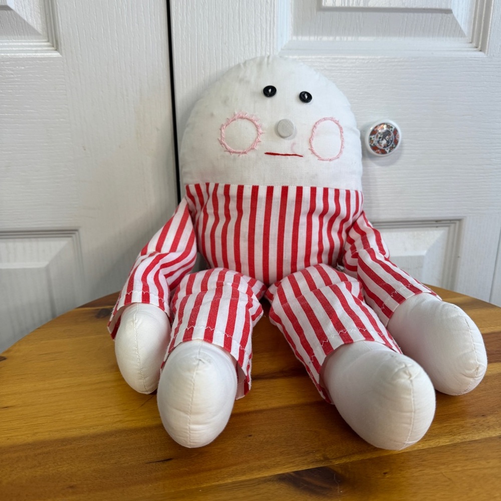 Homemade plush Humpty Dumpty doll